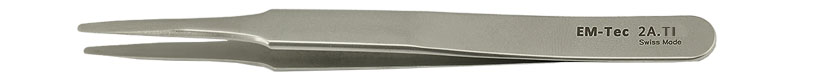 50-006020-EM-Tec-2A-TI high precision tweezers-flat accurate round tips tips-titanium.jpg EM-Tec 2A.TI high precision tweezers, style 2A, flat accurate round tips tips, titanium